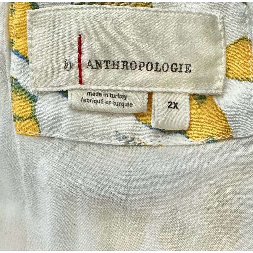 Anthropologie Robin Tiered Mini Dress In Yellow Bohemian Flowy Boho - Picture 10 of 10